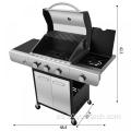 Propance Gas Grill 3 Burener con quemador lateral